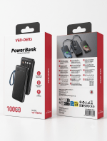 Ven-Dens VD-PB058 10000mAh Power Bank with Built-in Charging Cables - Image 2